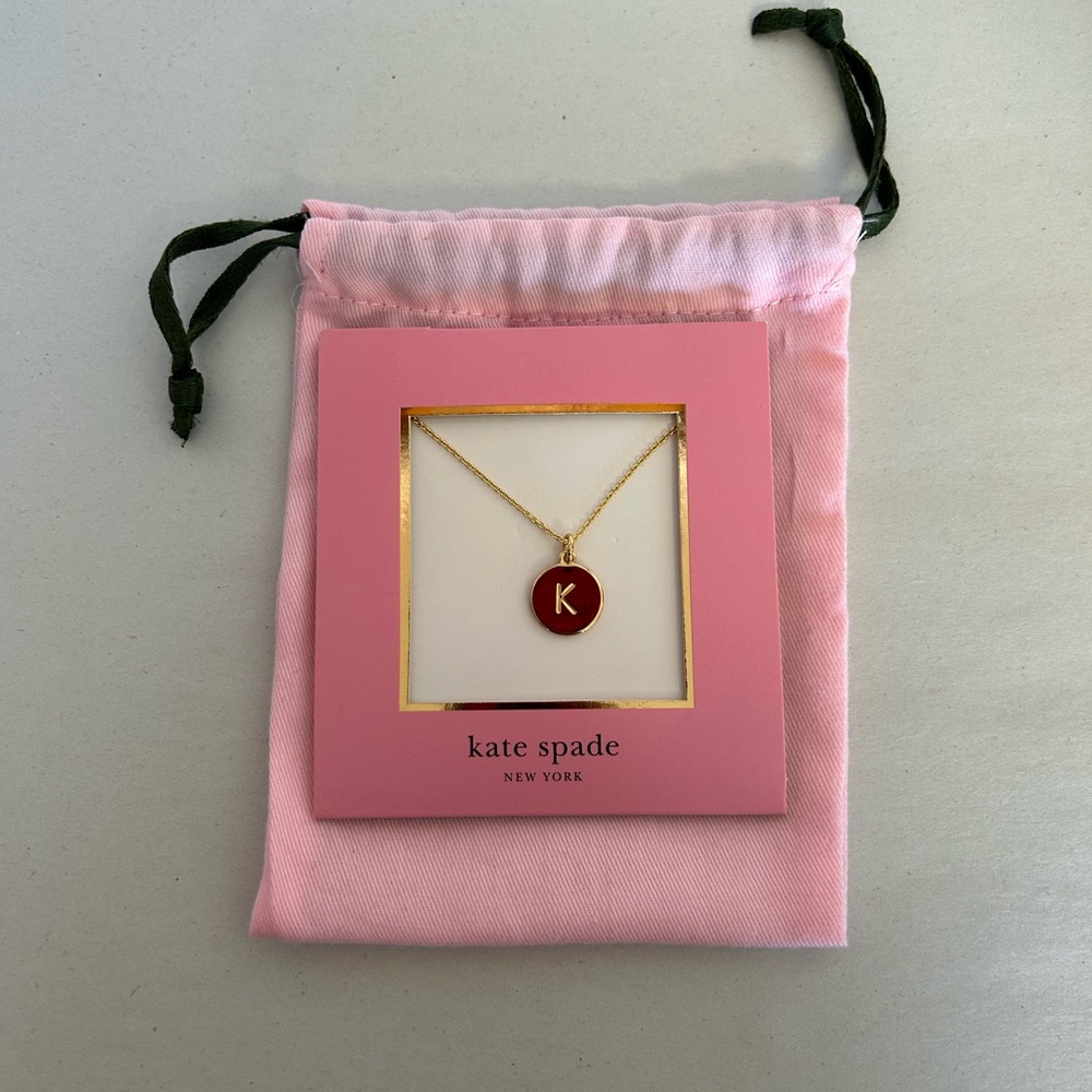 Kate Spade Pendant ‘K’ necklace.  Gold plated